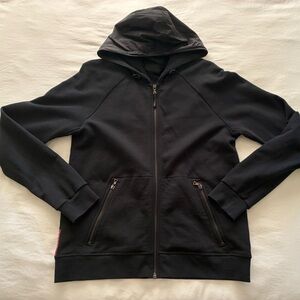 Prada Black Zip-Up Hooded Sweater
